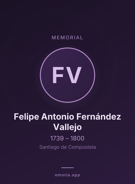 Memorial portrait of Felipe Antonio Fernández Vallejo