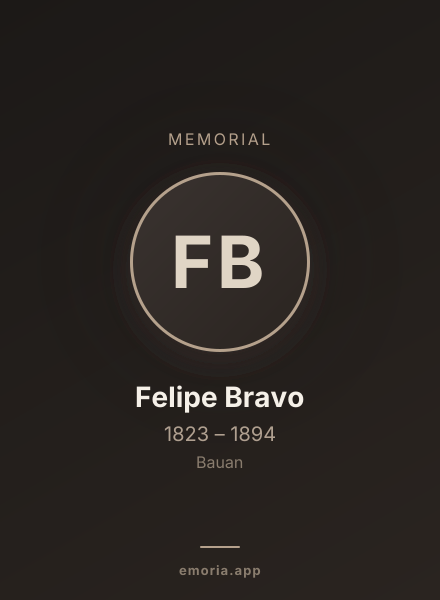 Memorial portrait of Felipe Bravo