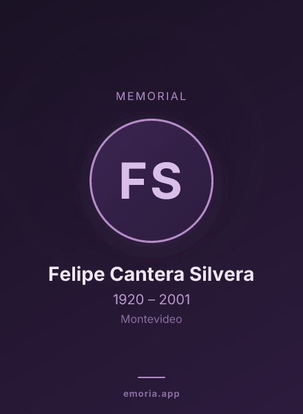 Memorial portrait of Felipe Cantera Silvera