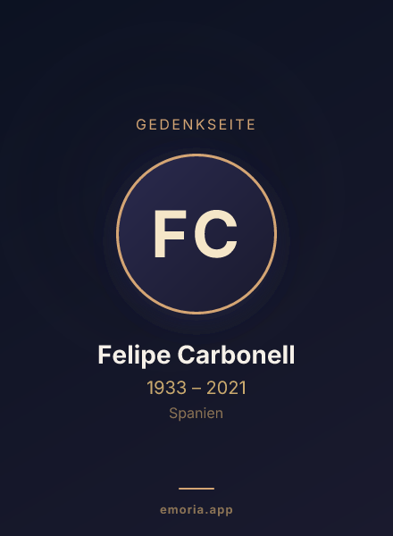 Gedenkportrait von Felipe Carbonell