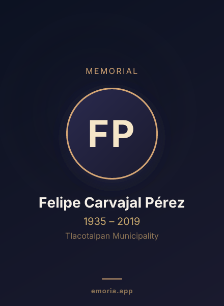 Memorial portrait of Felipe Carvajal Pérez