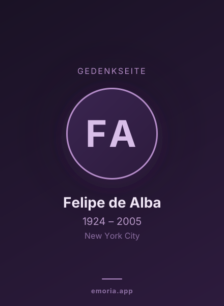 Gedenkportrait von Felipe de Alba