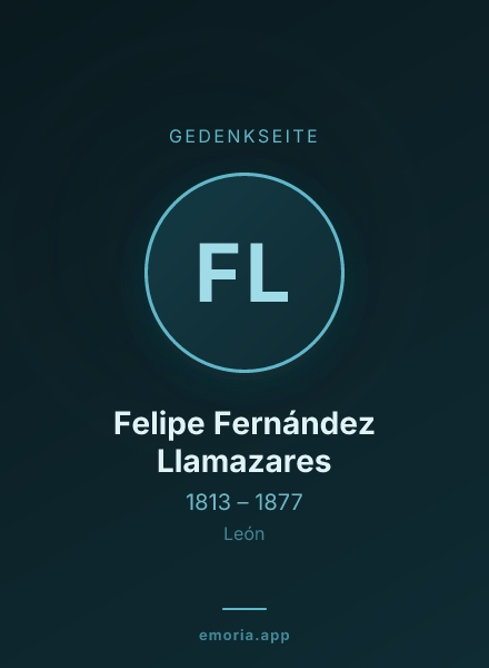 Gedenkportrait von Felipe Fernández Llamazares