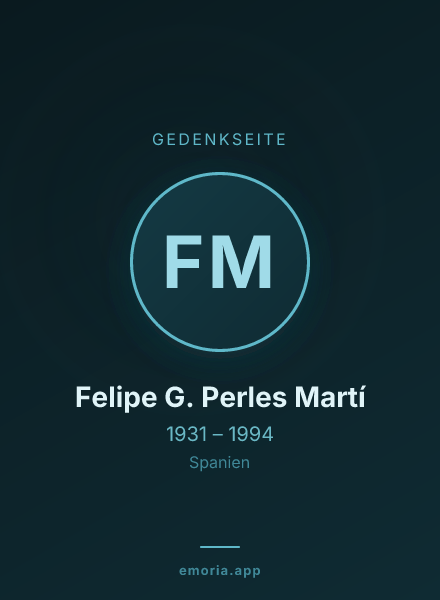 Gedenkportrait von Felipe G. Perles Martí