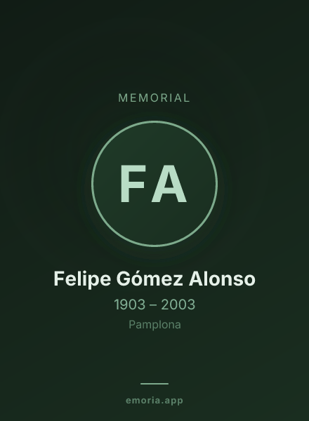 Memorial portrait of Felipe Gómez Alonso