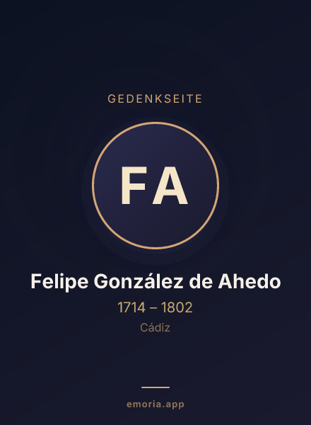 Gedenkportrait von Felipe González de Ahedo