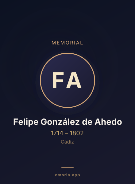 Memorial portrait of Felipe González de Ahedo