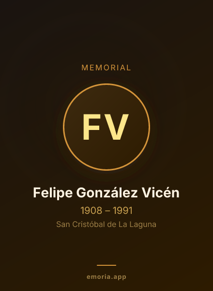 Memorial portrait of Felipe González Vicén