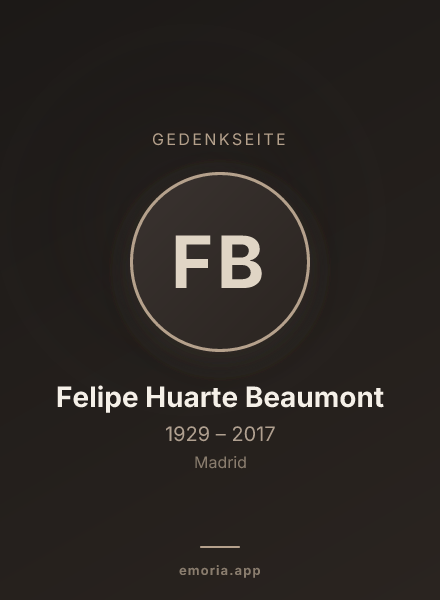 Gedenkportrait von Felipe Huarte Beaumont