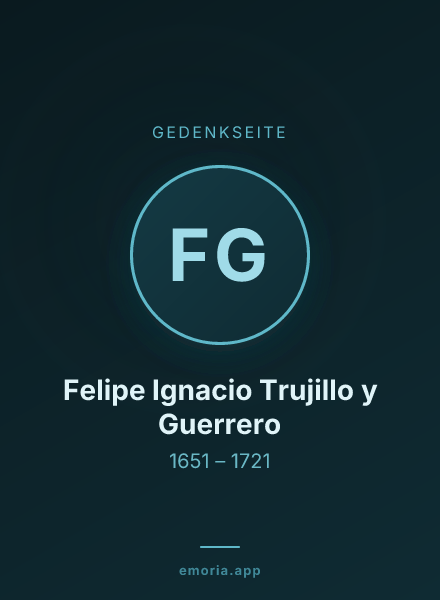 Gedenkportrait von Felipe Ignacio Trujillo y Guerrero