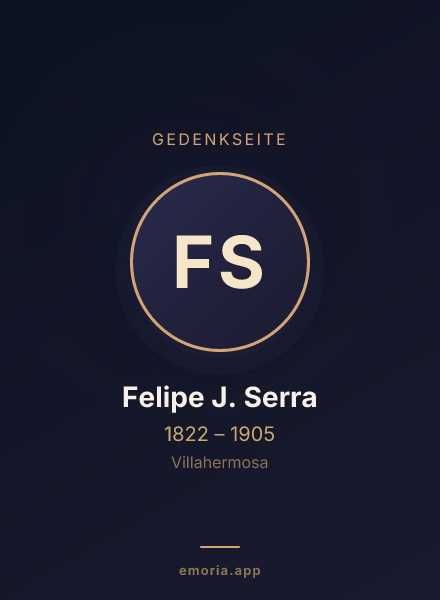 Gedenkportrait von Felipe J. Serra