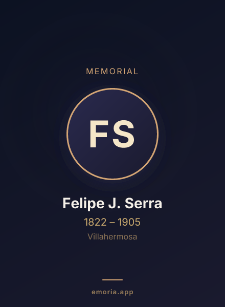Memorial portrait of Felipe J. Serra