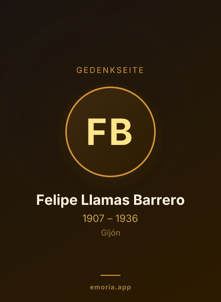 Gedenkportrait von Felipe Llamas Barrero