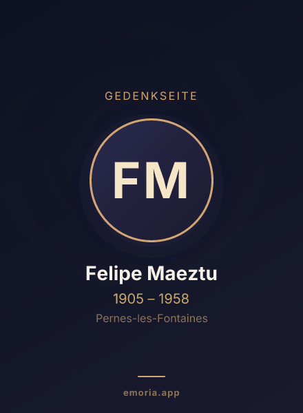 Gedenkportrait von Felipe Maeztu