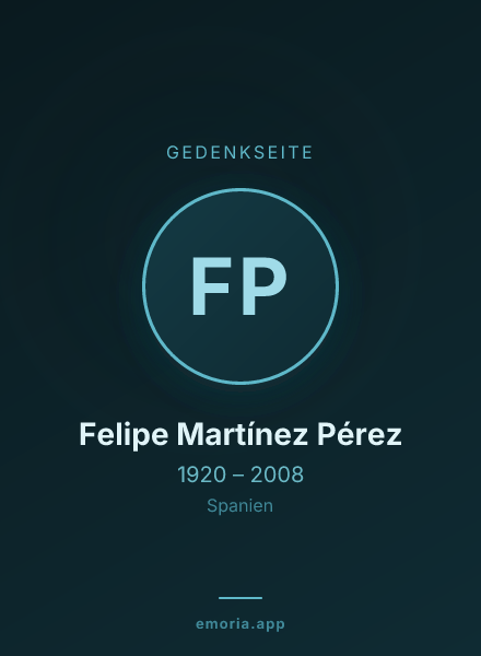 Gedenkportrait von Felipe Martínez Pérez