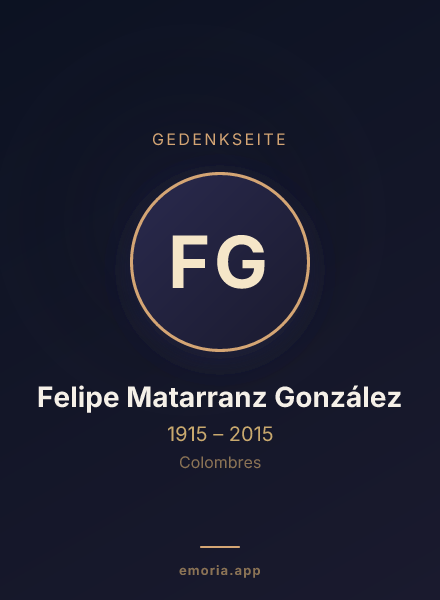 Gedenkportrait von Felipe Matarranz González