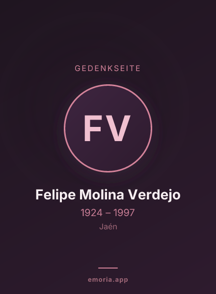 Gedenkportrait von Felipe Molina Verdejo