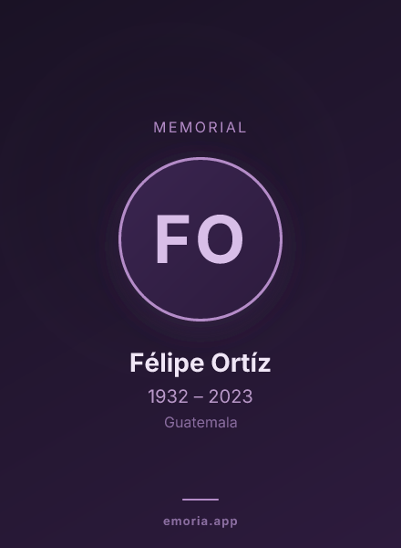 Memorial portrait of Félipe Ortíz