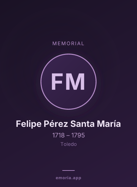 Memorial portrait of Felipe Pérez Santa María