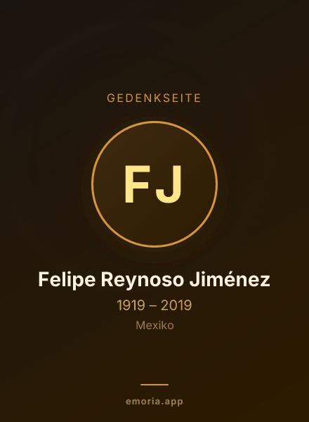 Gedenkportrait von Felipe Reynoso Jiménez