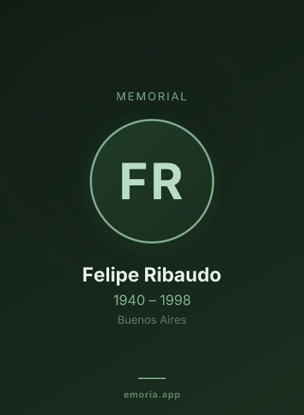 Memorial portrait of Felipe Ribaudo
