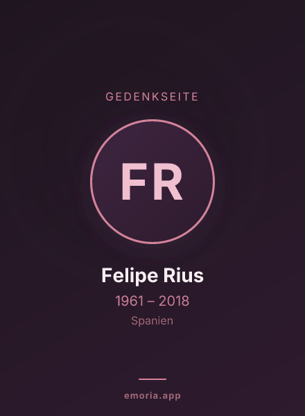 Gedenkportrait von Felipe Rius