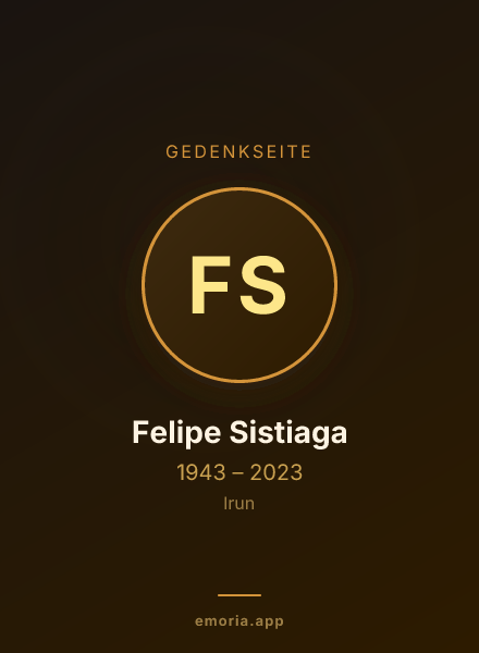 Gedenkportrait von Felipe Sistiaga