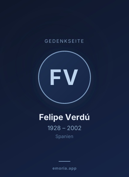 Gedenkportrait von Felipe Verdú