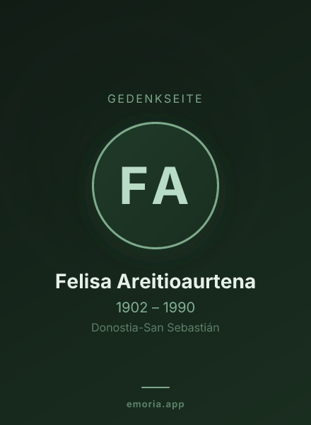 Gedenkportrait von Felisa Areitioaurtena