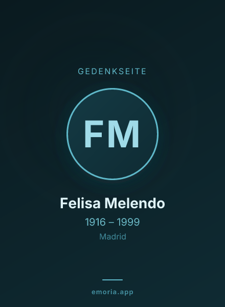 Gedenkportrait von Felisa Melendo
