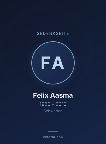 Gedenkportrait von Felix Aasma