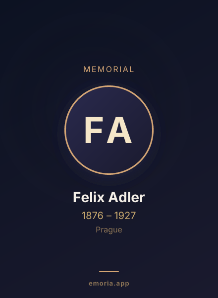 Memorial portrait of Felix Adler