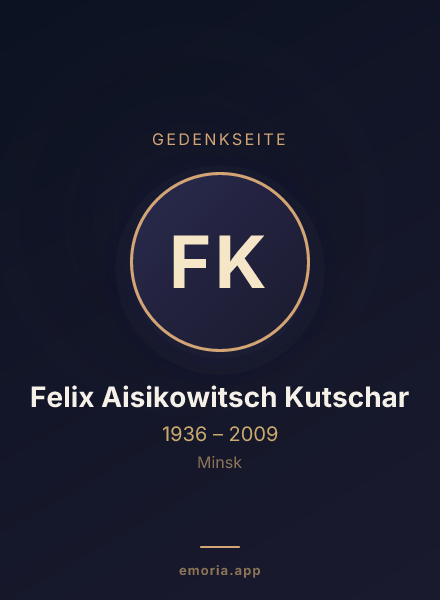Gedenkportrait von Felix Aisikowitsch Kutschar