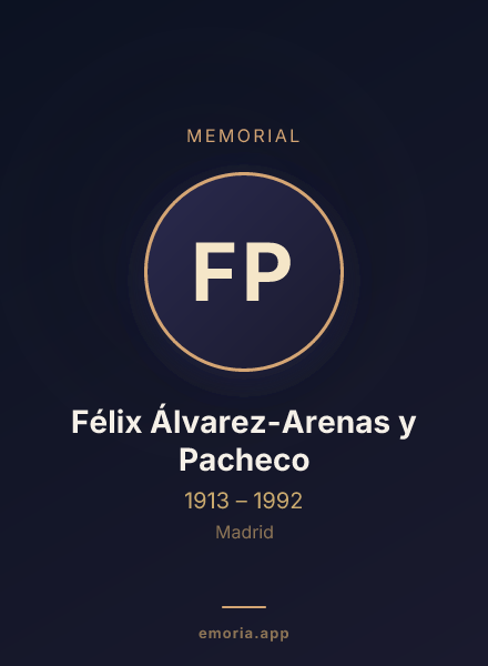 Memorial portrait of Félix Álvarez-Arenas y Pacheco