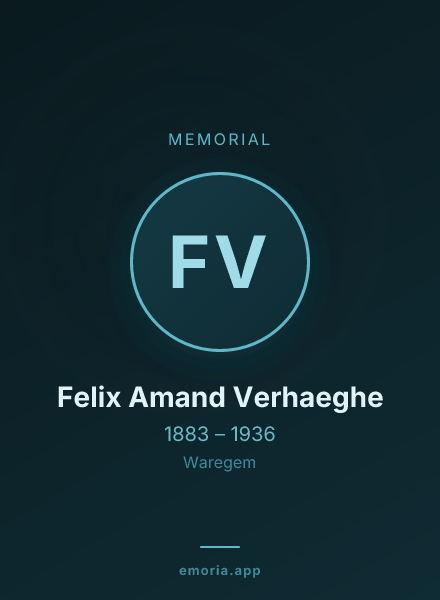 Memorial portrait of Felix Amand Verhaeghe