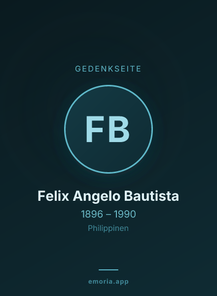 Gedenkportrait von Felix Angelo Bautista