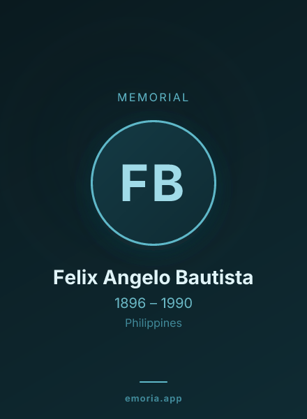 Memorial portrait of Felix Angelo Bautista