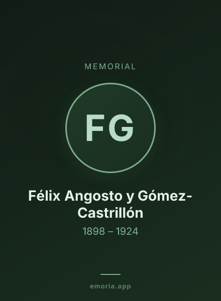 Memorial portrait of Félix Angosto y Gómez-Castrillón