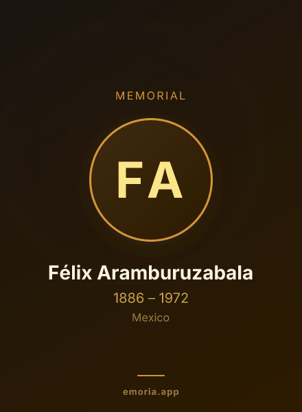 Memorial portrait of Félix Aramburuzabala