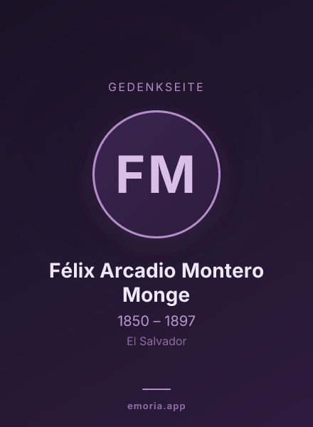 Gedenkportrait von Félix Arcadio Montero Monge