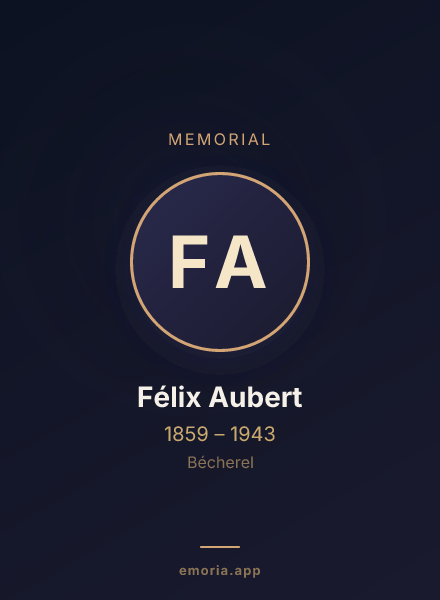 Memorial portrait of Félix Aubert