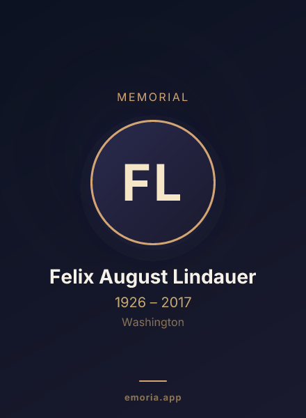 Memorial portrait of Felix August Lindauer