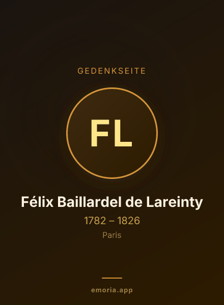 Gedenkportrait von Félix Baillardel de Lareinty