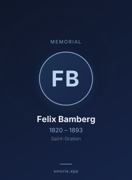 Memorial portrait of Felix Bamberg
