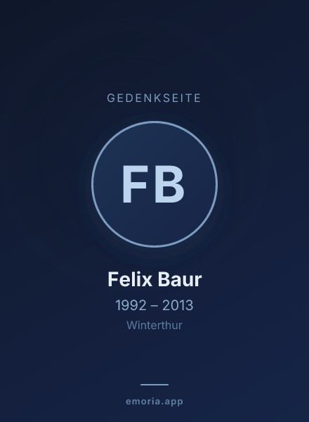 Gedenkportrait von Felix Baur