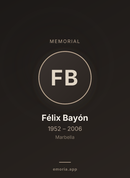 Memorial portrait of Félix Bayón