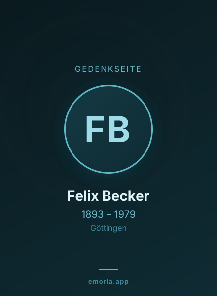 Gedenkportrait von Felix Becker