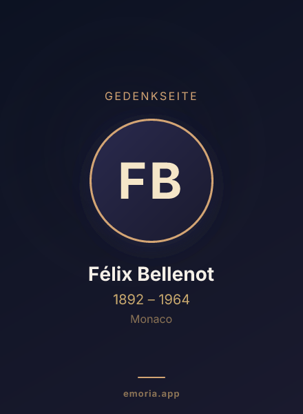 Gedenkportrait von Félix Bellenot