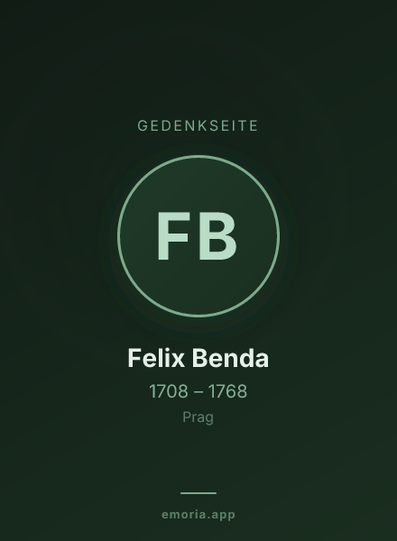 Gedenkportrait von Felix Benda