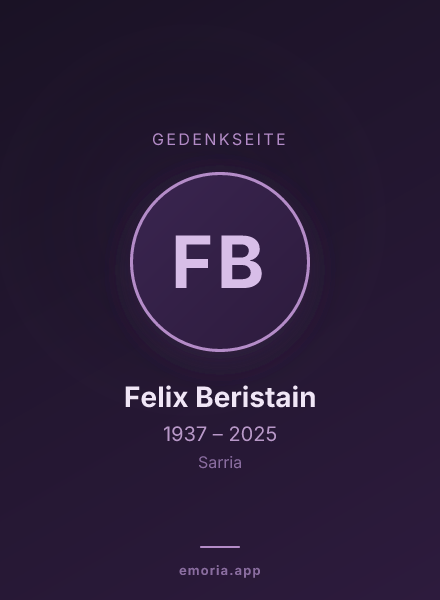 Gedenkportrait von Felix Beristain